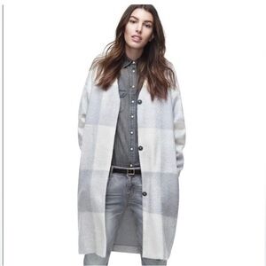 Adam Lippes for Target Wool Plaid Car Coat, size XL